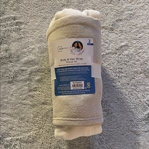Mainstays Cream Body and Hair Wrap Set
